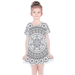 Vector Mandala Drawing Decoration Kids  Simple Cotton Dress by Pakrebo