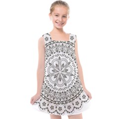 Vector Mandala Drawing Decoration Kids  Cross Back Dress by Pakrebo