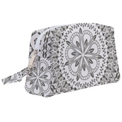 Vector Mandala Drawing Decoration Wristlet Pouch Bag (large)