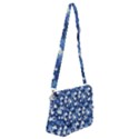 White Flowers Summer Plant Shoulder Bag with Back Zipper View1