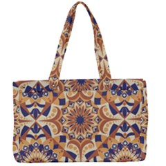 Orange Seamless Pattern Tile Canvas Work Bag