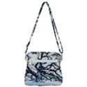 Tree Winter Blue Snow Cold Scene Zipper Messenger Bag View3