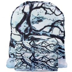 Tree Winter Blue Snow Cold Scene Giant Full Print Backpack by Pakrebo