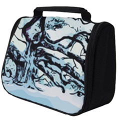 Tree Winter Blue Snow Cold Scene Full Print Travel Pouch (big) by Pakrebo