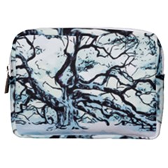 Tree Winter Blue Snow Cold Scene Make Up Pouch (medium) by Pakrebo