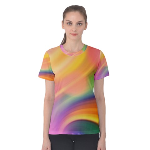 Wave Watercolor Watercolour Women s Cotton Tee by Pakrebo