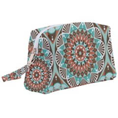 Seamless Pattern Colorful Wallpaper Wristlet Pouch Bag (large)