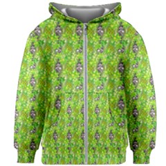 Maple Leaf Plant Seamless Pattern Kids  Zipper Hoodie Without Drawstring by Pakrebo