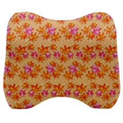 Maple Leaf Autumnal Leaves Autumn Velour Head Support Cushion by Pakrebo