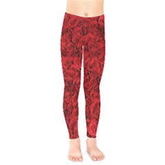 Rose Roses Flowers Red Valentine Kids  Legging by Pakrebo