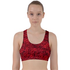 Rose Roses Flowers Red Valentine Back Weave Sports Bra by Pakrebo