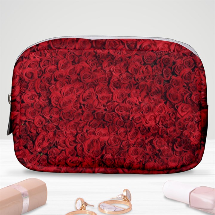 Rose Roses Flowers Red Valentine Make Up Pouch (Small)