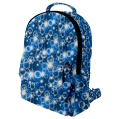 Star Hexagon Blue Deep Blue Light Flap Pocket Backpack (small) by Pakrebo