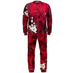 Roses Baby S Breath Bouquet Floral Onepiece Jumpsuit (men)  by Pakrebo