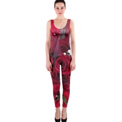 Roses Baby S Breath Bouquet Floral One Piece Catsuit by Pakrebo