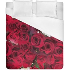 Roses Baby S Breath Bouquet Floral Duvet Cover (california King Size) by Pakrebo