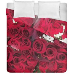 Roses Baby S Breath Bouquet Floral Duvet Cover Double Side (california King Size) by Pakrebo