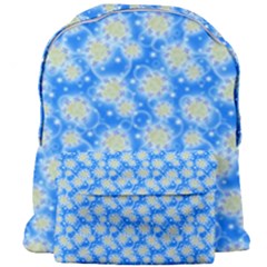 Hydrangea Blue Glitter Round Giant Full Print Backpack by Pakrebo