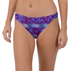 Snow White Blue Purple Tulip Band Bikini Bottom by Pakrebo