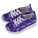 Snow White Blue Purple Tulip Kids  Lightweight Sports Shoes View2