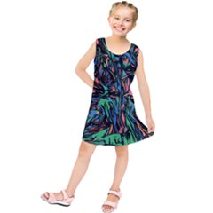 Tree Forest Abstract Forrest Kids  Tunic Dress by Pakrebo