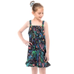 Tree Forest Abstract Forrest Kids  Overall Dress by Pakrebo