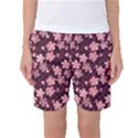 Cherry Blossoms Japanese Style Pink Women s Basketball Shorts View1