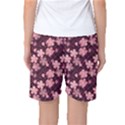 Cherry Blossoms Japanese Style Pink Women s Basketball Shorts View2