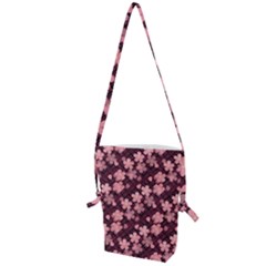 Cherry Blossoms Japanese Style Pink Folding Shoulder Bag by Pakrebo