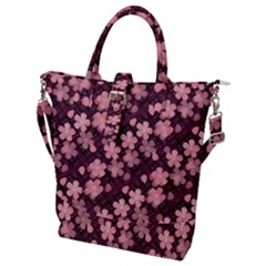 Cherry Blossoms Japanese Style Pink Buckle Top Tote Bag by Pakrebo