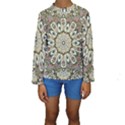 Seamless Pattern Abstract Mandala Kids  Long Sleeve Swimwear View1