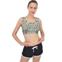 Seamless Pattern Abstract Mandala V-Back Sports Bra View1