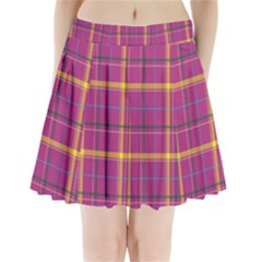 Plaid Tartan Background Wallpaper Pleated Mini Skirt by Pakrebo