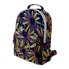 Spring Floral Black Eyed Susan Flap Pocket Backpack (large) by Pakrebo