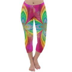 Color Abstract Form Ellipse Bokeh Capri Winter Leggings  by Pakrebo