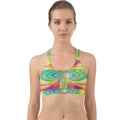 Color Abstract Form Ellipse Bokeh Back Web Sports Bra by Pakrebo