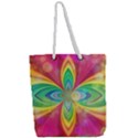 Color Abstract Form Ellipse Bokeh Full Print Rope Handle Tote (Large) View2