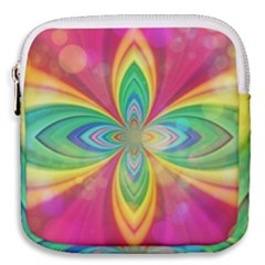 Color Abstract Form Ellipse Bokeh Mini Square Pouch by Pakrebo