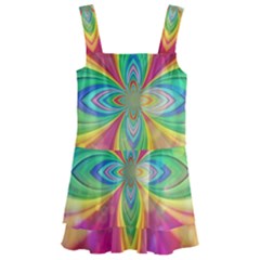 Color Abstract Form Ellipse Bokeh Kids  Layered Skirt Swimsuit by Pakrebo