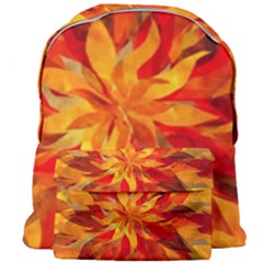 Flower Blossom Red Orange Abstract Giant Full Print Backpack