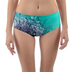 Dandelion Seeds Flower Nature Reversible Mid-waist Bikini Bottoms by Pakrebo