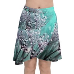 Dandelion Seeds Flower Nature Chiffon Wrap Front Skirt by Pakrebo