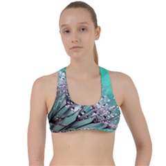 Dandelion Seeds Flower Nature Criss Cross Racerback Sports Bra by Pakrebo