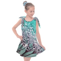 Dandelion Seeds Flower Nature Kids  Tie Up Tunic Dress by Pakrebo