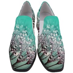 Dandelion Seeds Flower Nature Slip On Heel Loafers by Pakrebo