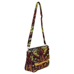 Tree Monster Maestro Landscape Shoulder Bag With Back Zipper