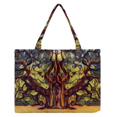 Tree Monster Maestro Landscape Zipper Medium Tote Bag by Pakrebo