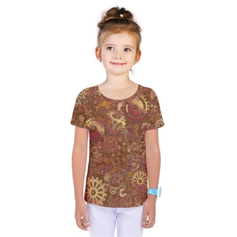 Gears Cogs Industrial Machinery Kids  One Piece Tee by Pakrebo