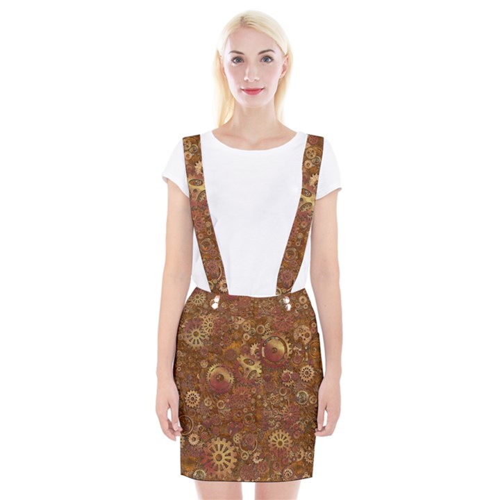 Gears Cogs Industrial Machinery Braces Suspender Skirt