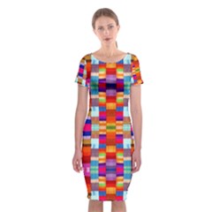 Ml 141 1 Classic Short Sleeve Midi Dress by ArtworkByPatrick